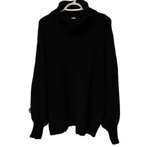 Offline by Aerie Black Oversized Turtleneck Sweater Size Small